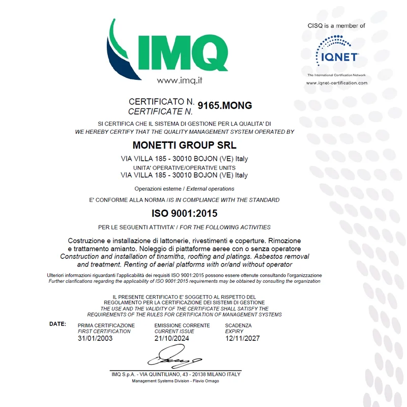 UNI EN ISO 9001:2015