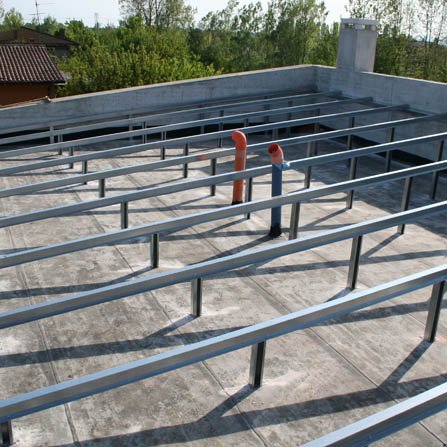 Sottostruttura per copertura metallica