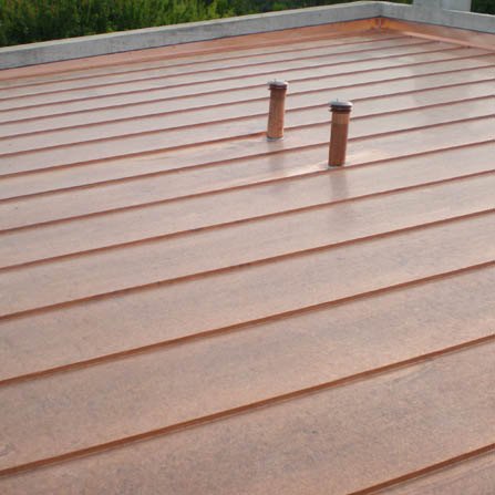 Copertura in doppia  aggraffatura rame