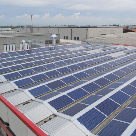 Copertura metallica per impianto fotovoltaico