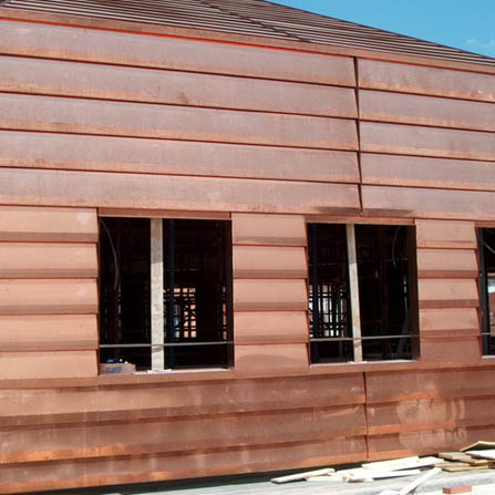 Rivestimento a doghe in rame
