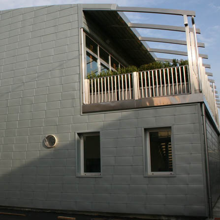 Rivestimento a doghe zinco-titanio