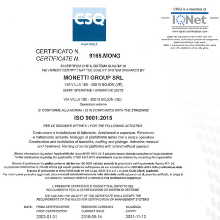 ISO 9001:2015 CSQ